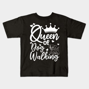 queen of dog walking Kids T-Shirt